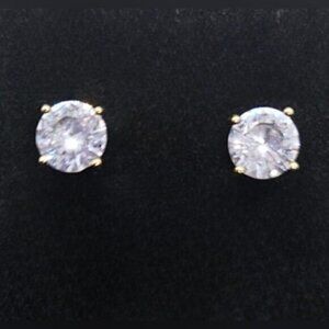 Gold Tone Cubic Zirconia Earrings
